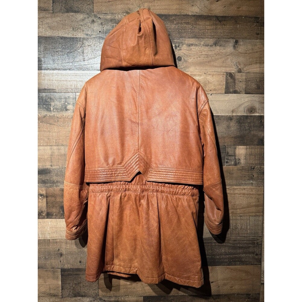 RARE -Vintage Y2K Wilson’s Leather Faux Fur Jacket Southwestern 3M Sz L - Picture 8 of 9